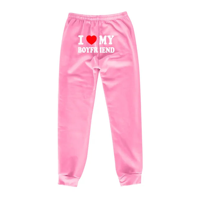 Printed Sweatpants- "I LOVE MY BOYFRIEND"