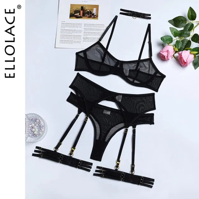 4 Piece Erotic Lingerie Set