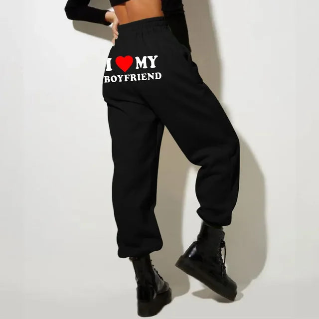 Printed Sweatpants- "I LOVE MY BOYFRIEND"