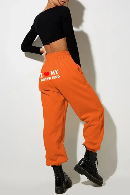 Printed Sweatpants- "I LOVE MY BOYFRIEND"