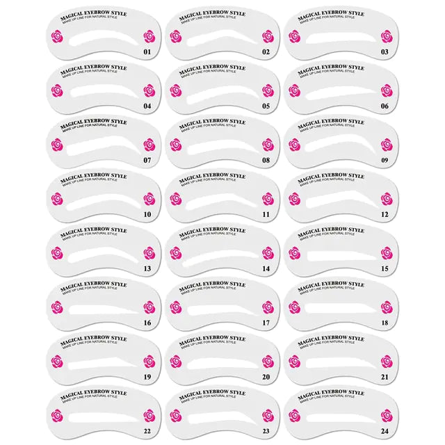 Reusable 12 Styles Eyebrow Stencil Set