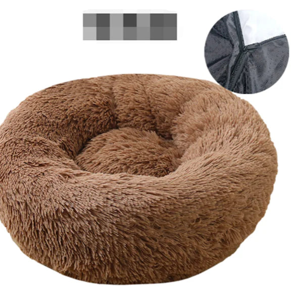 Plush Donut Cuddler Pet Bed