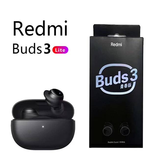 Waterproof Redmi Buds 3 Lite TWS Bluetooth 5.2 Earphone Headset IP54 18 Hours Battery Life Mi Ture Wireless Earbuds 3 Youth Edition