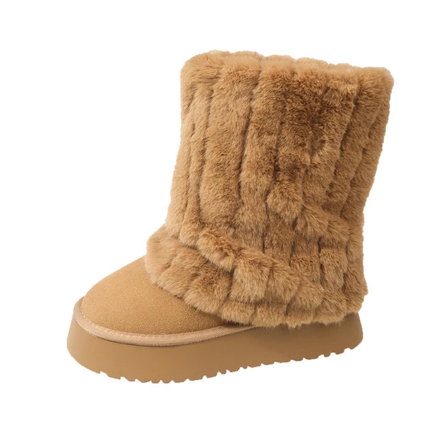 Thick Soled Fur Boots