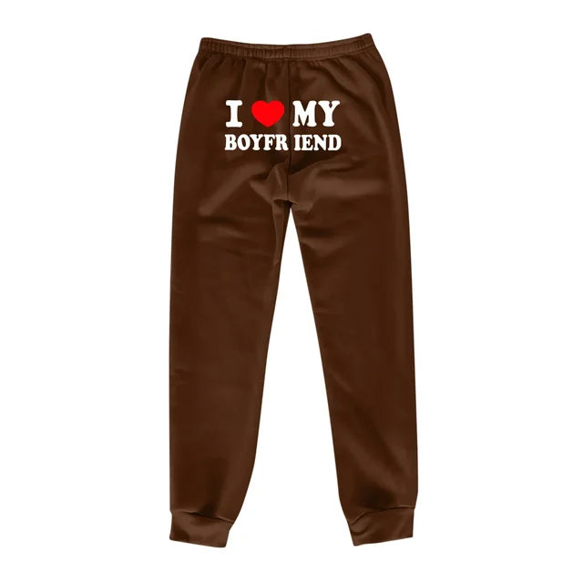 Printed Sweatpants- "I LOVE MY BOYFRIEND"