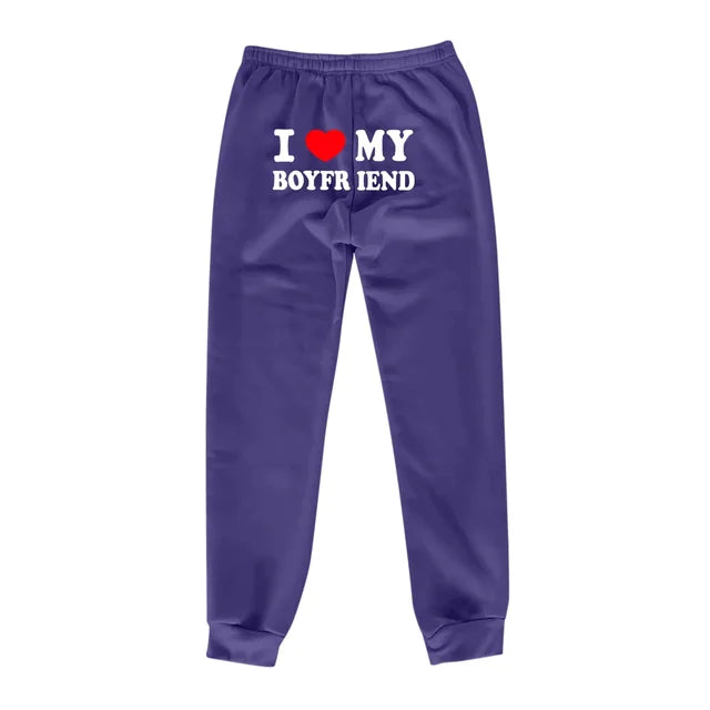 Printed Sweatpants- "I LOVE MY BOYFRIEND"