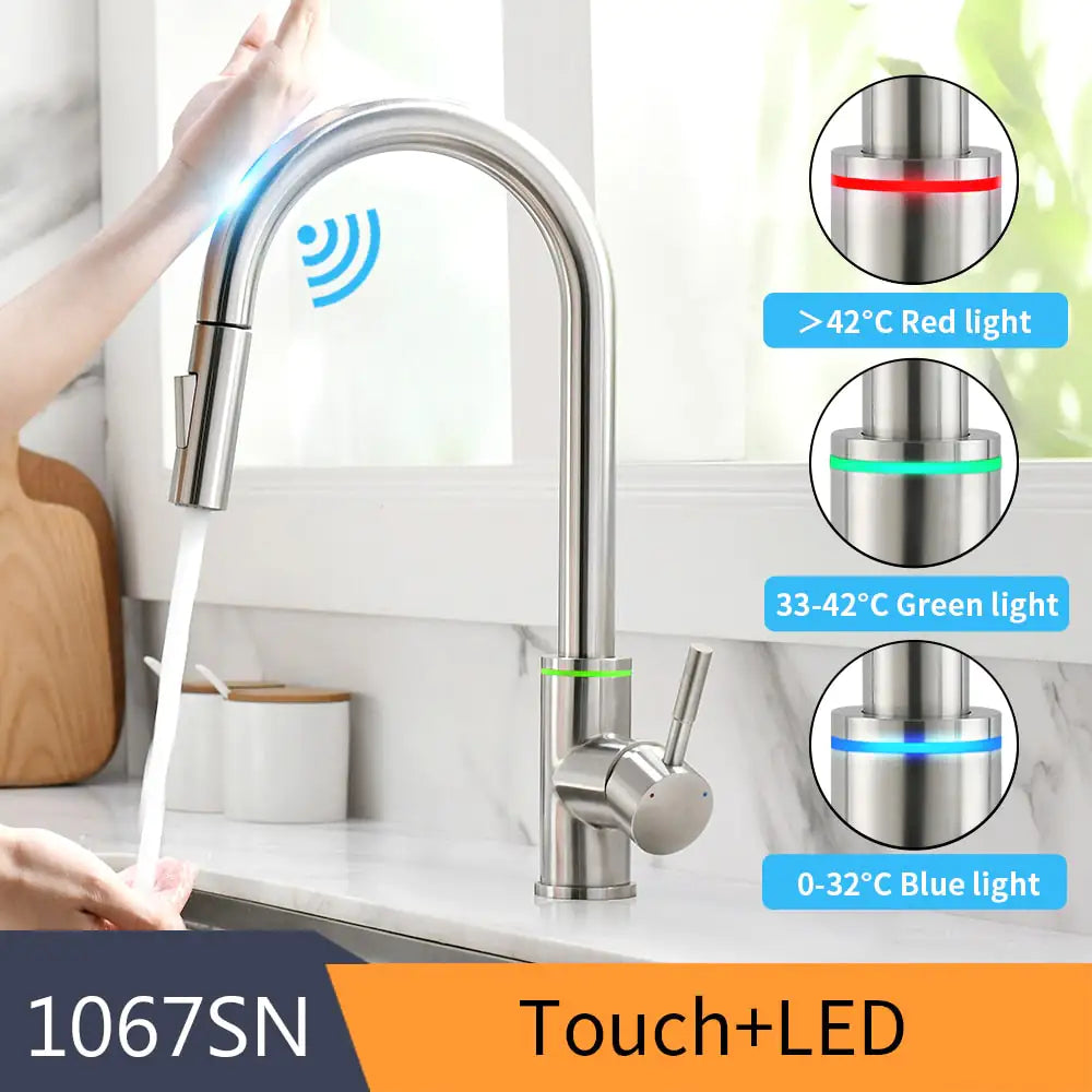 Kitchen Smart Touch Faucets- LED