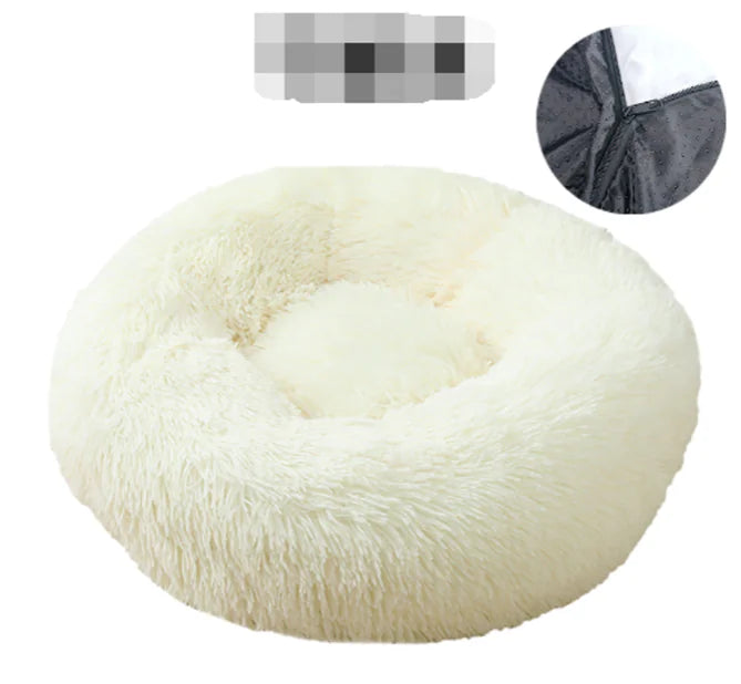 Plush Donut Cuddler Pet Bed