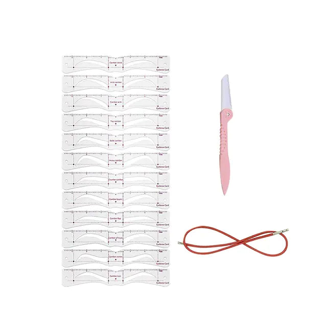 Reusable 12 Styles Eyebrow Stencil Set