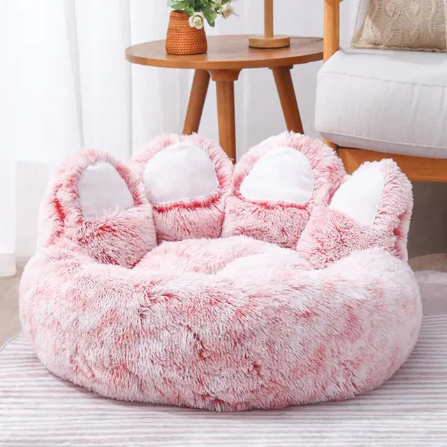 Bear Paw Shaped Pet Bed (color & size options)