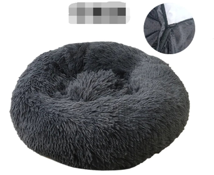 Plush Donut Cuddler Pet Bed