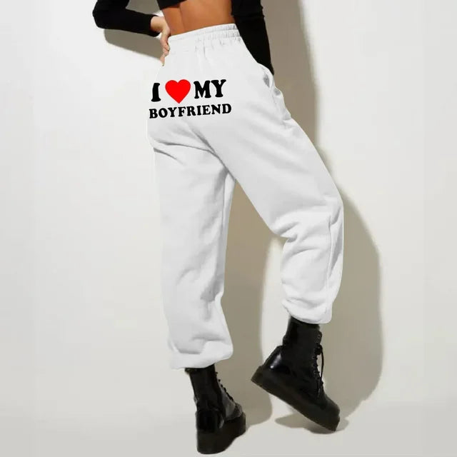 Printed Sweatpants- "I LOVE MY BOYFRIEND"