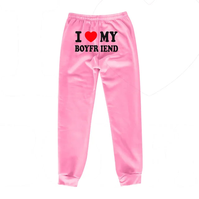 Printed Sweatpants- "I LOVE MY BOYFRIEND"