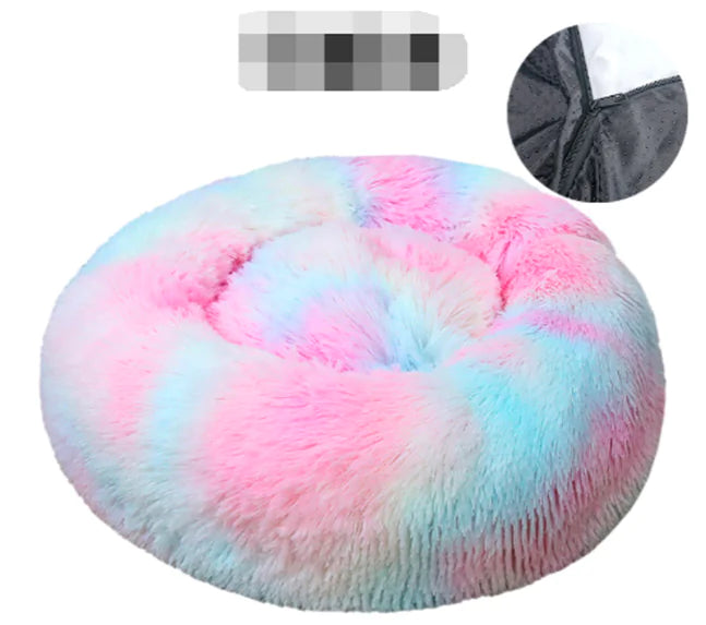 Plush Donut Cuddler Pet Bed