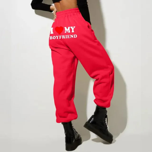 Printed Sweatpants- "I LOVE MY BOYFRIEND"