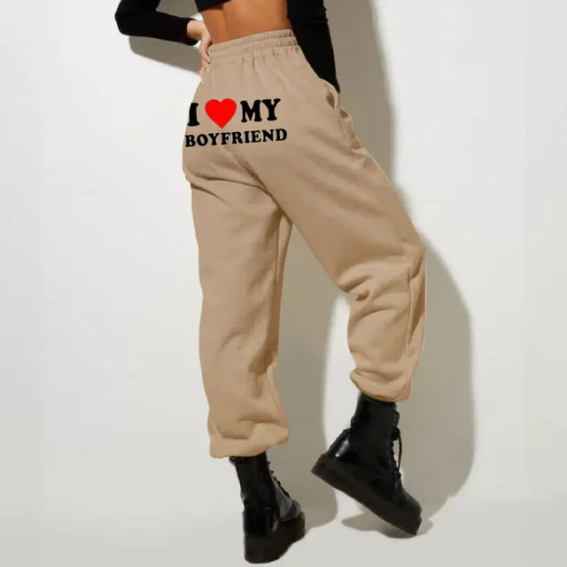 Printed Sweatpants- "I LOVE MY BOYFRIEND"