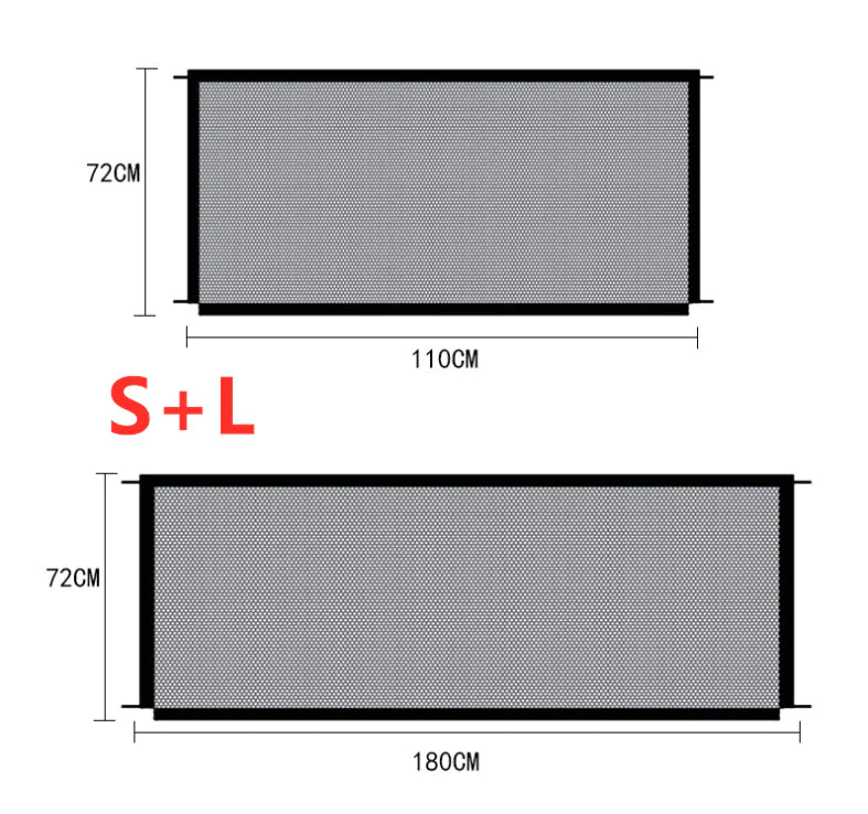 Black Edged Foldable Protection Safety Gate for Pets