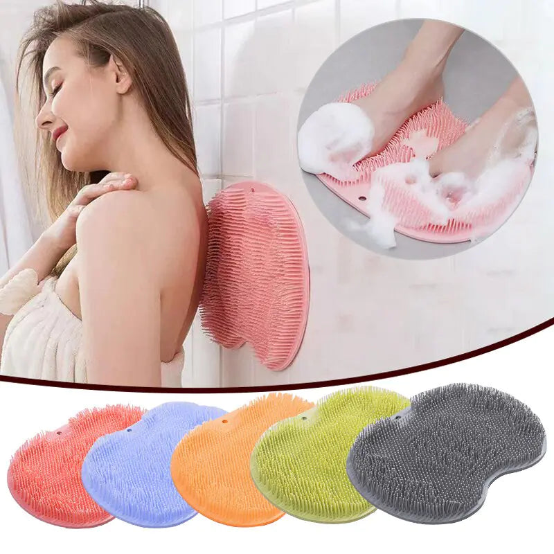 Bath Mat Back Massage Silicone Brush