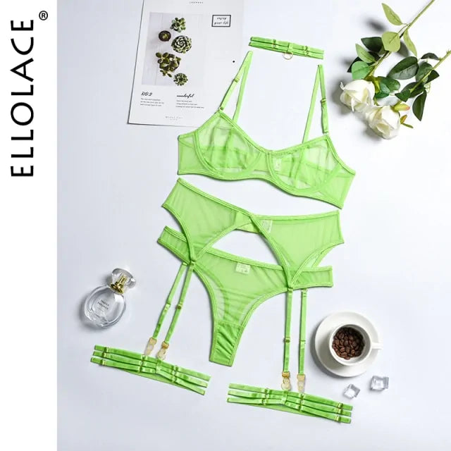 4 Piece Erotic Lingerie Set