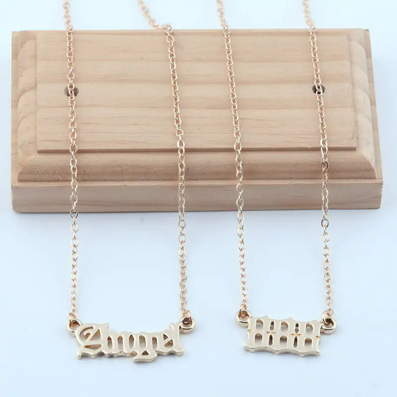 Numeral Choker Necklace