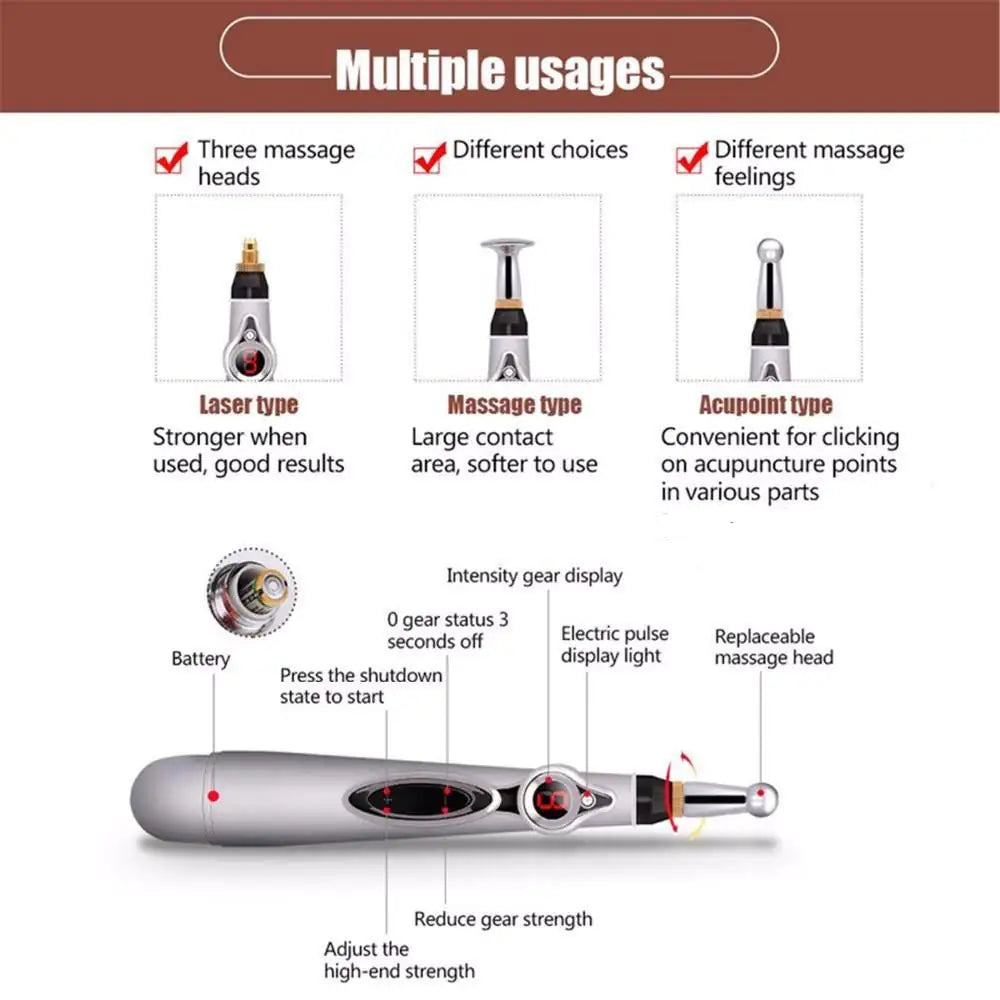 Electric Pulse Acupuncture Pen for Pain Relief