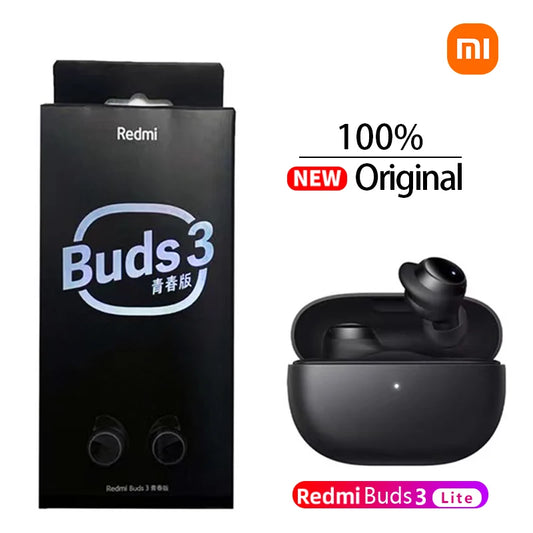 Waterproof Redmi Buds 3 Lite TWS Bluetooth 5.2 Earphone Headset IP54 18 Hours Battery Life Mi Ture Wireless Earbuds 3 Youth Edition