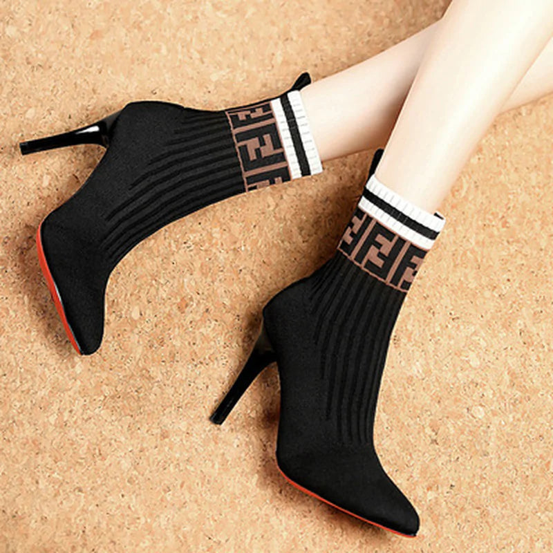 High- Heeled Sock Boot