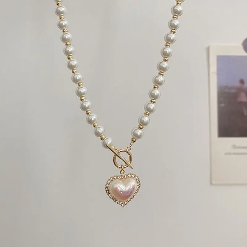 Pearl Heart Necklace