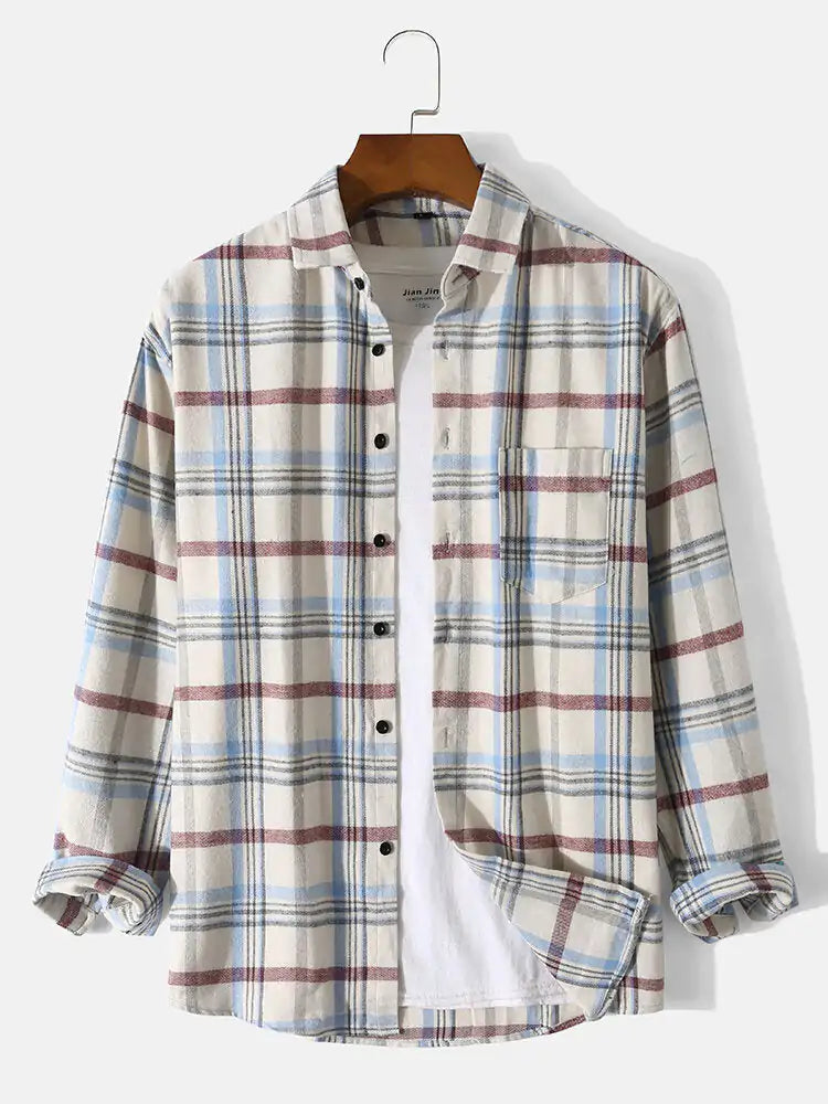 White Plaid Long Sleeve