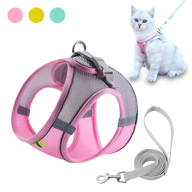 Escape Proof Pet Harness & Leash Set (sizes XXS - L) (x8 color options)