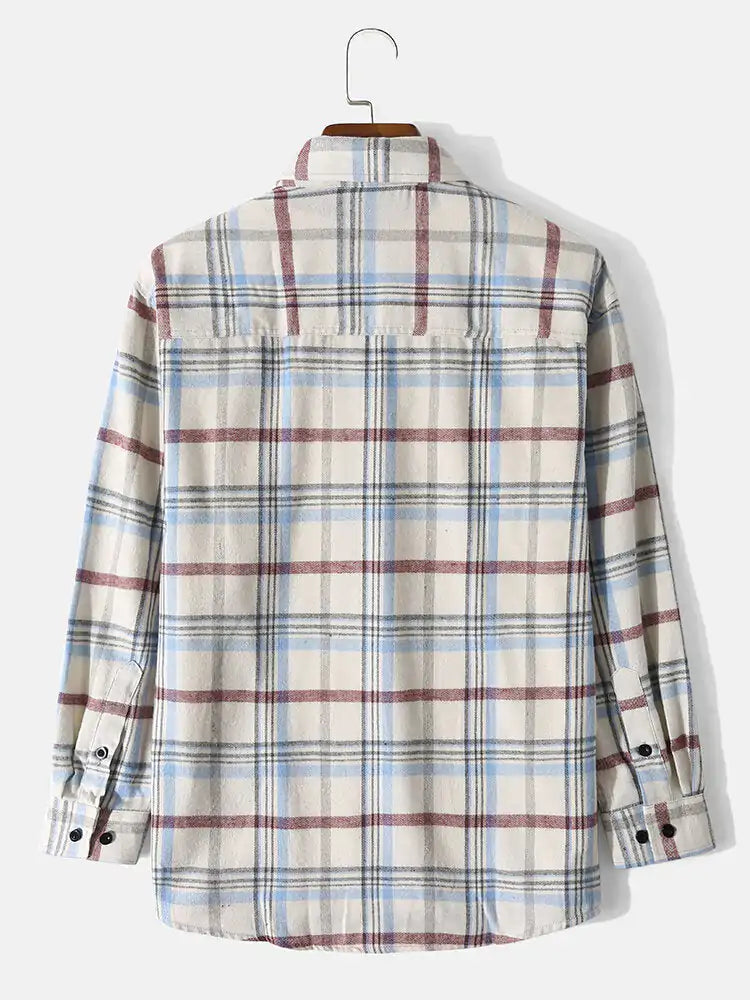 White Plaid Long Sleeve