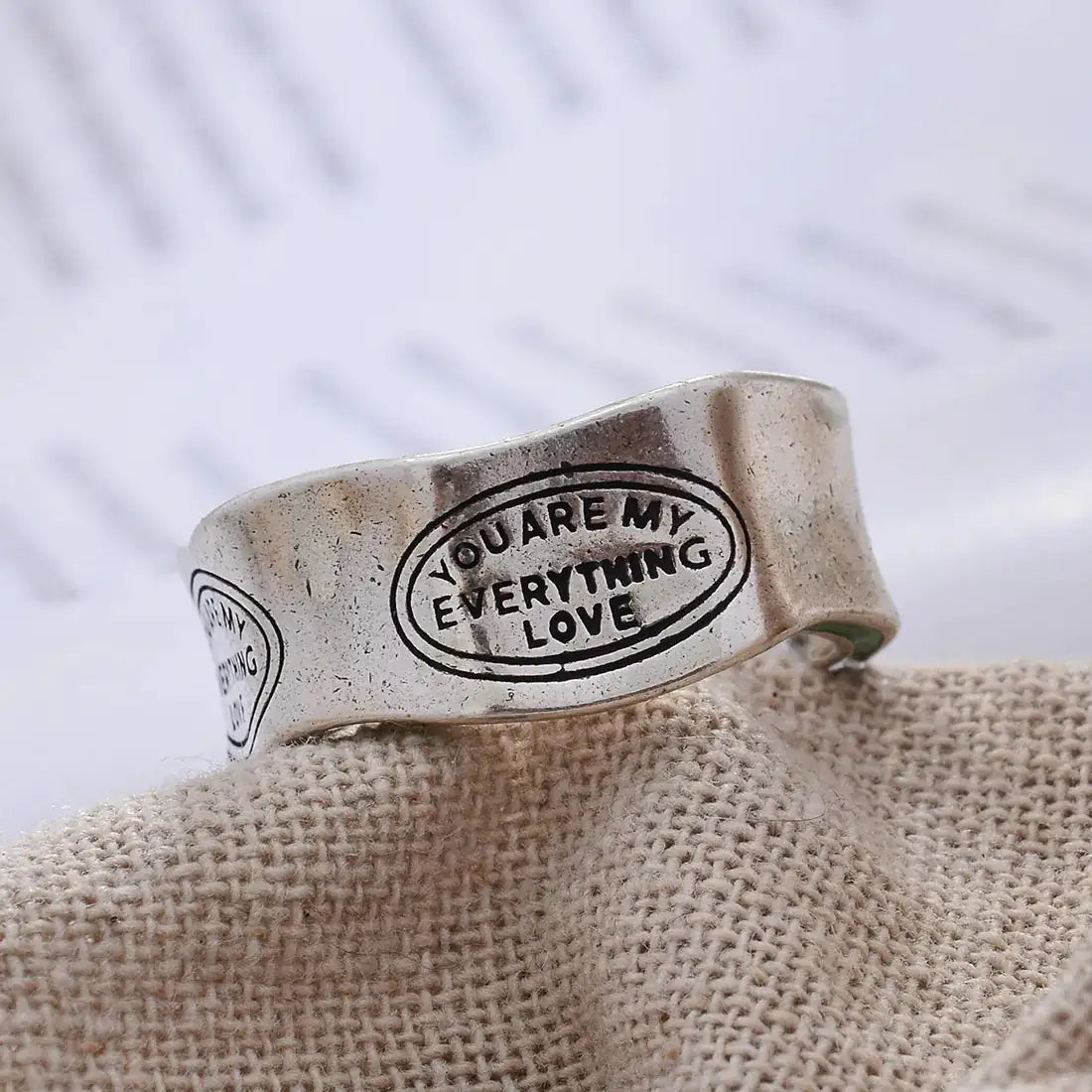 Sterling Silver .925 "You are my everything love" Ring