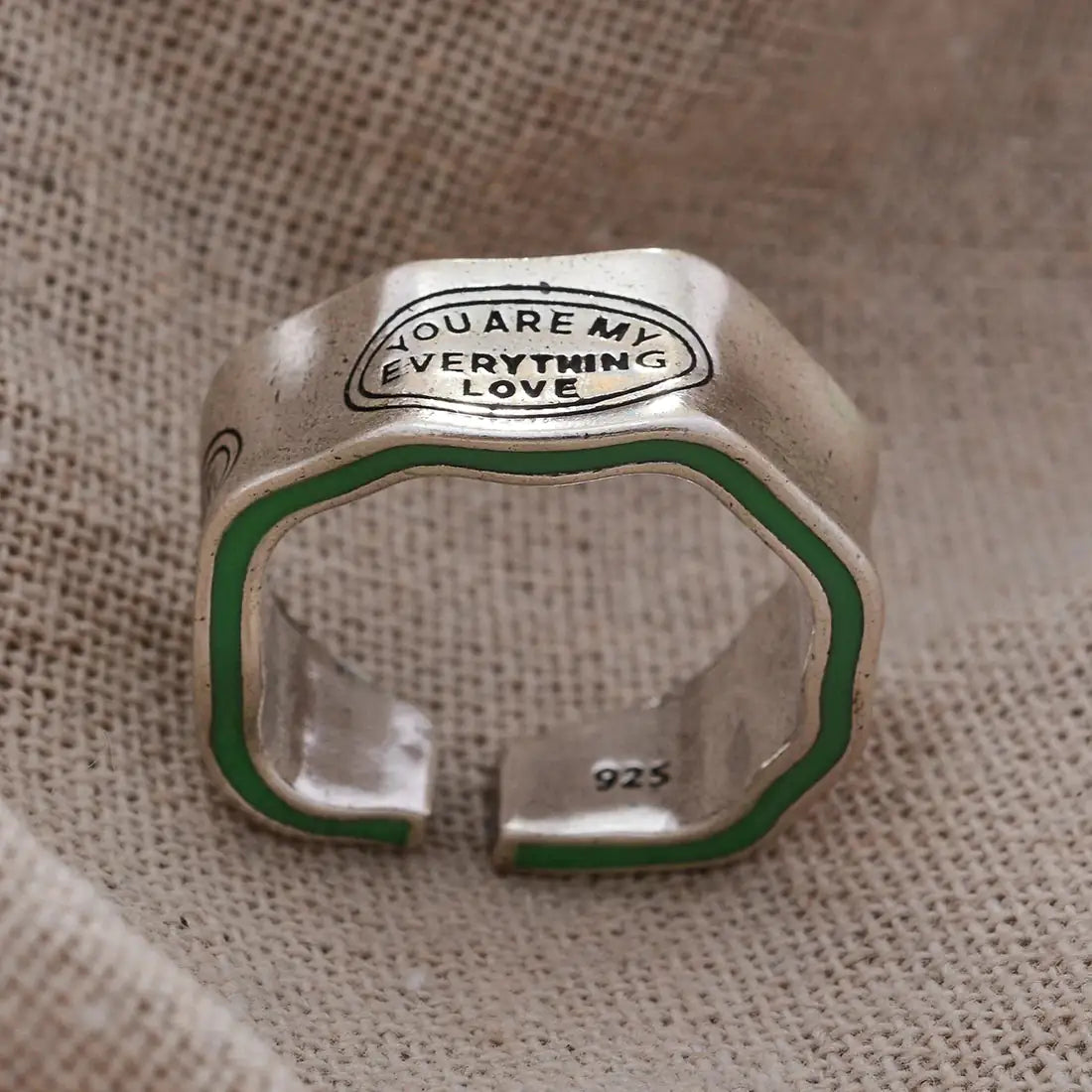 Sterling Silver .925 "You are my everything love" Ring