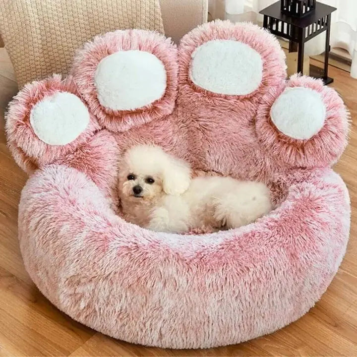 Bear Paw Shaped Pet Bed (color & size options)