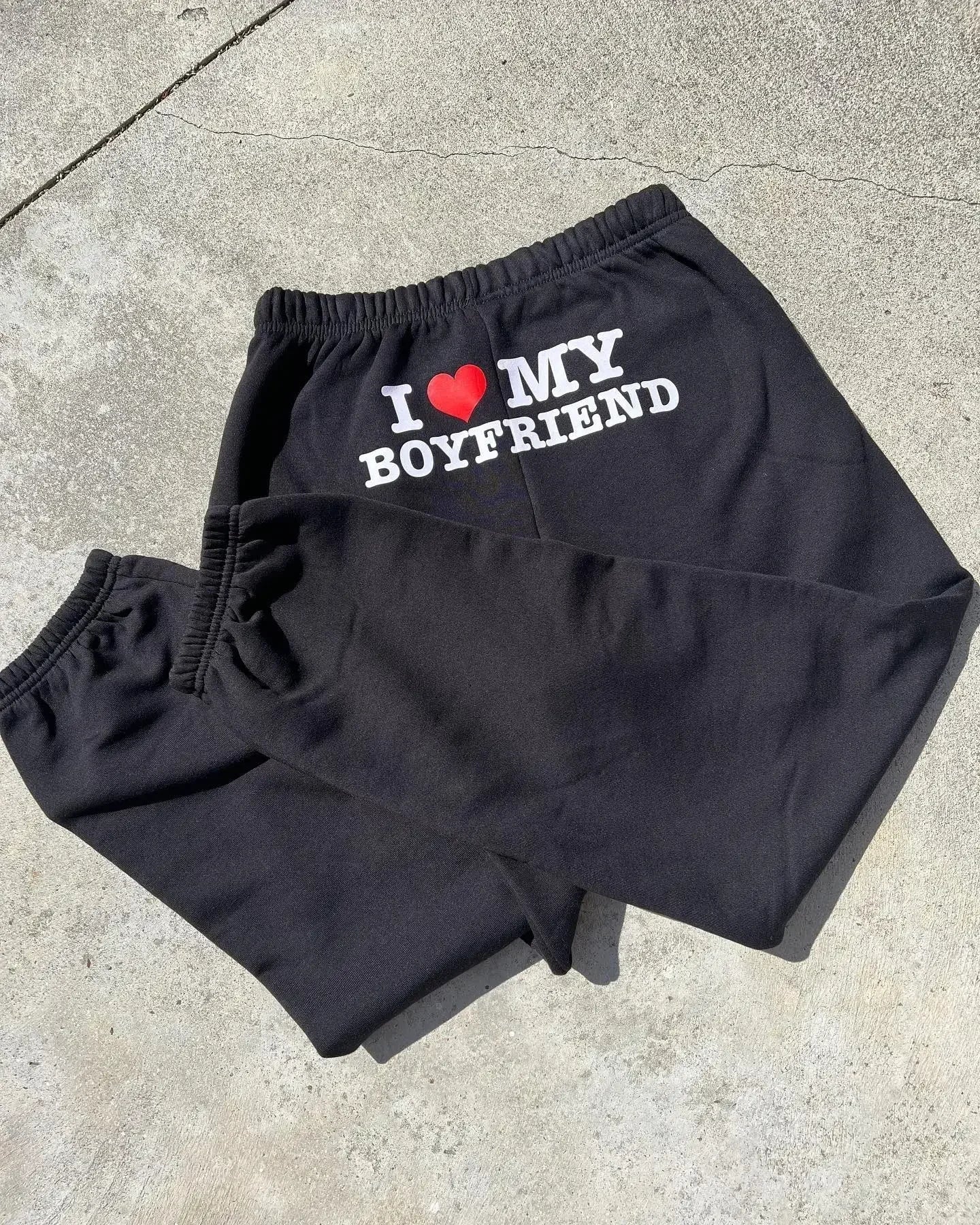 Printed Sweatpants- "I LOVE MY BOYFRIEND"