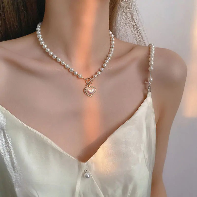 Pearl Heart Necklace